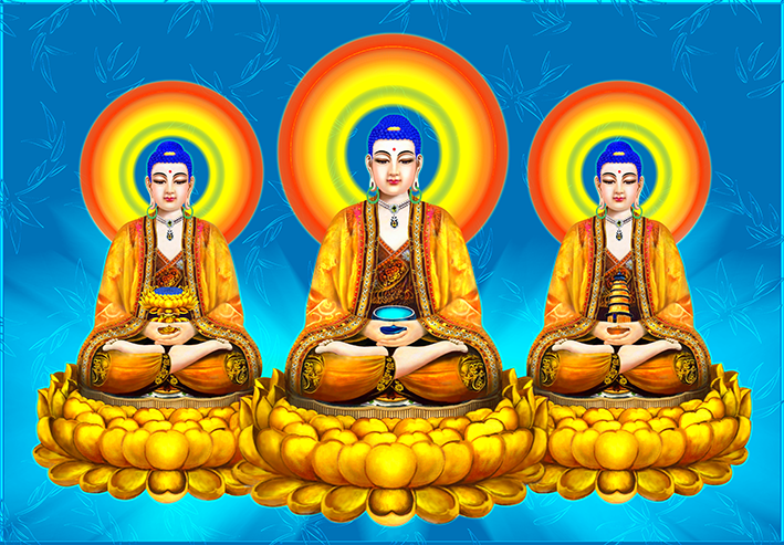 Tranh tam thế Phật (5820)